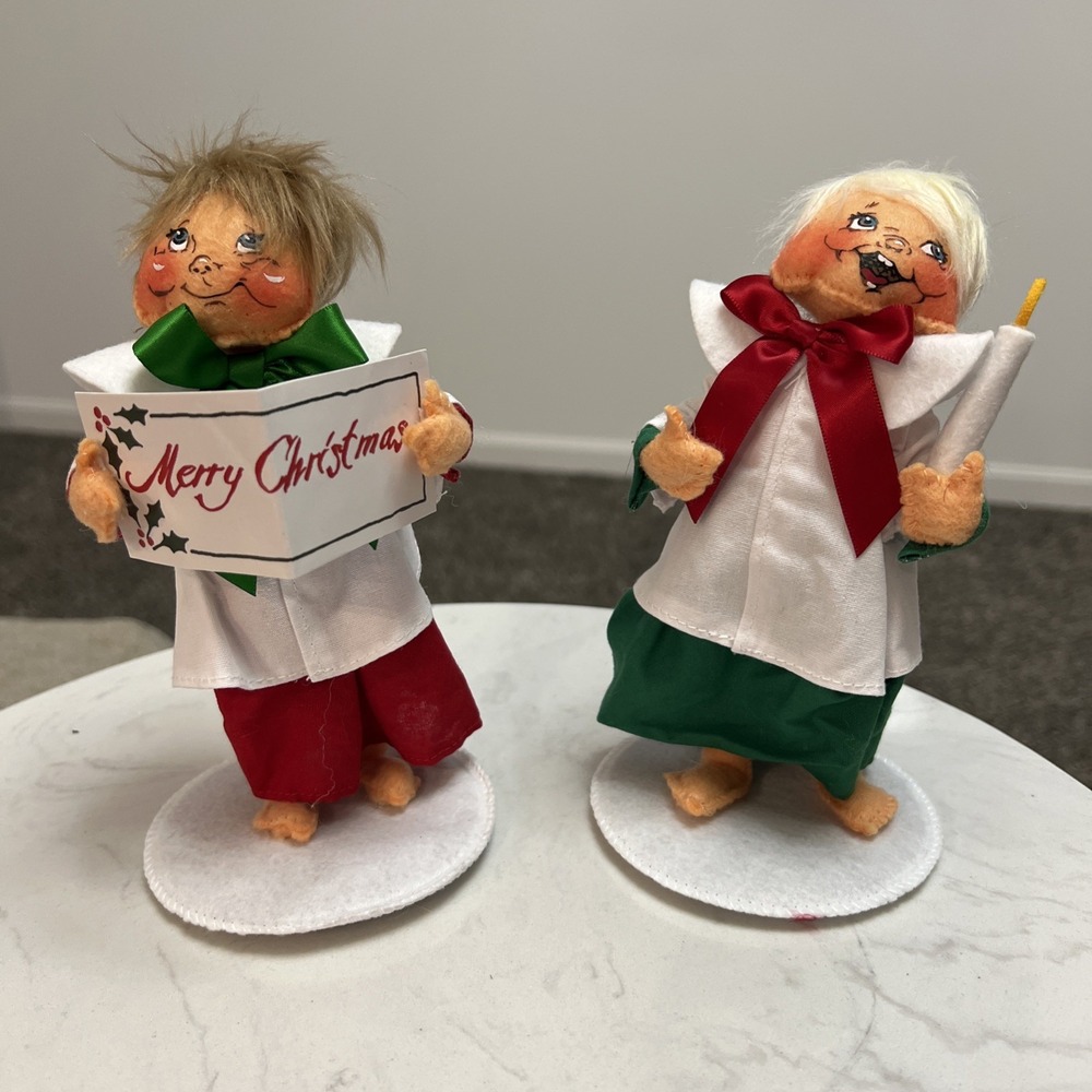 Annalee Doll 7" Choir Girl And Boy 2019 Christmas‎ Decor Figurine Figure Holiday